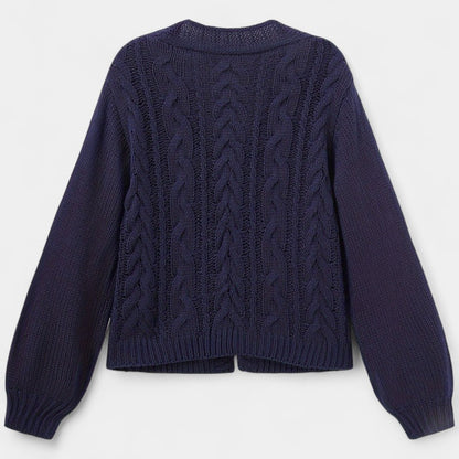 Gleame.-T-shirts &amp; hemden-Gleame Cardigan - Dames lange mouwen V-hals met lantern mouwen