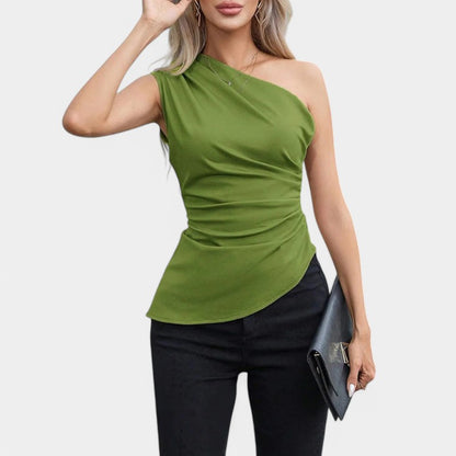 Gleame.-T-shirts &amp; hemden-Gleame Jurk - Dames jurk zonder mouwen met één schouder