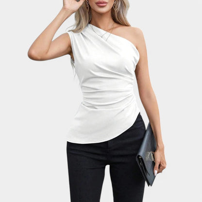Gleame.-T-shirts &amp; hemden-Gleame Jurk - Dames jurk zonder mouwen met één schouder