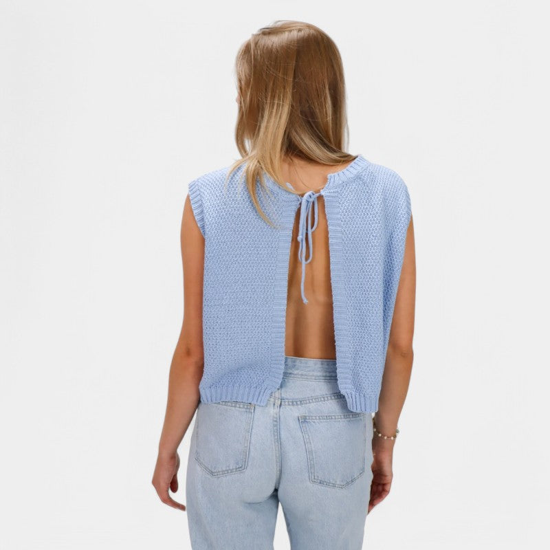 Gleame.-T-shirts &amp; hemden-Gleame Knit Top - Luchtige top in stralend geel