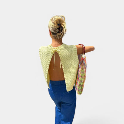 Gleame.-T-shirts &amp; hemden-Gleame Knit Top - Luchtige top in stralend geel