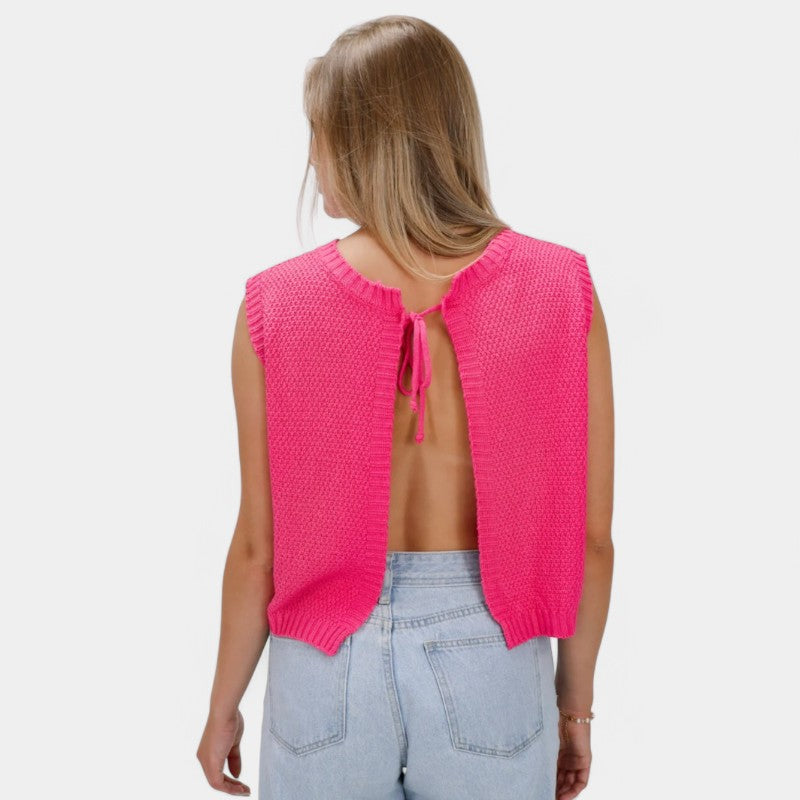 Gleame.-T-shirts &amp; hemden-Gleame Knit Top - Luchtige top in stralend geel