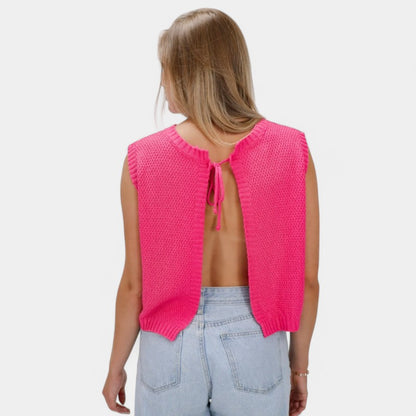 Gleame.-T-shirts &amp; hemden-Gleame Knit Top - Luchtige top in stralend geel