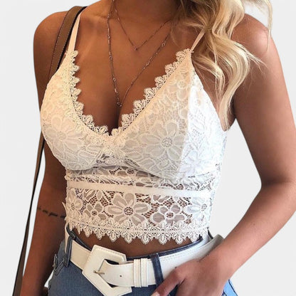 Gleame.-T-shirts &amp; hemden-Gleame Mesh Top - Een zomerse en stijlvolle top voor vrouwen