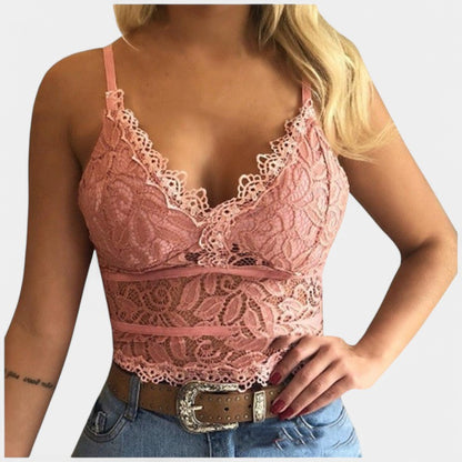 Gleame.-T-shirts &amp; hemden-Gleame Mesh Top - Een zomerse en stijlvolle top voor vrouwen