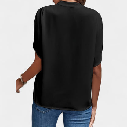 Gleame.-T-shirts &amp; hemden-Gleame Shirt - Elegante losse V-hals blouse voor dames