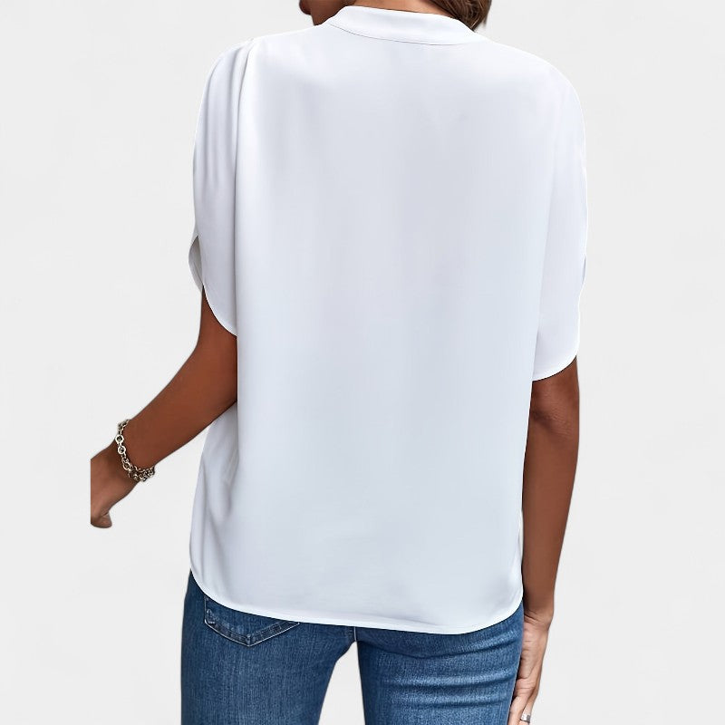 Gleame.-T-shirts &amp; hemden-Gleame Shirt - Elegante losse V-hals blouse voor dames