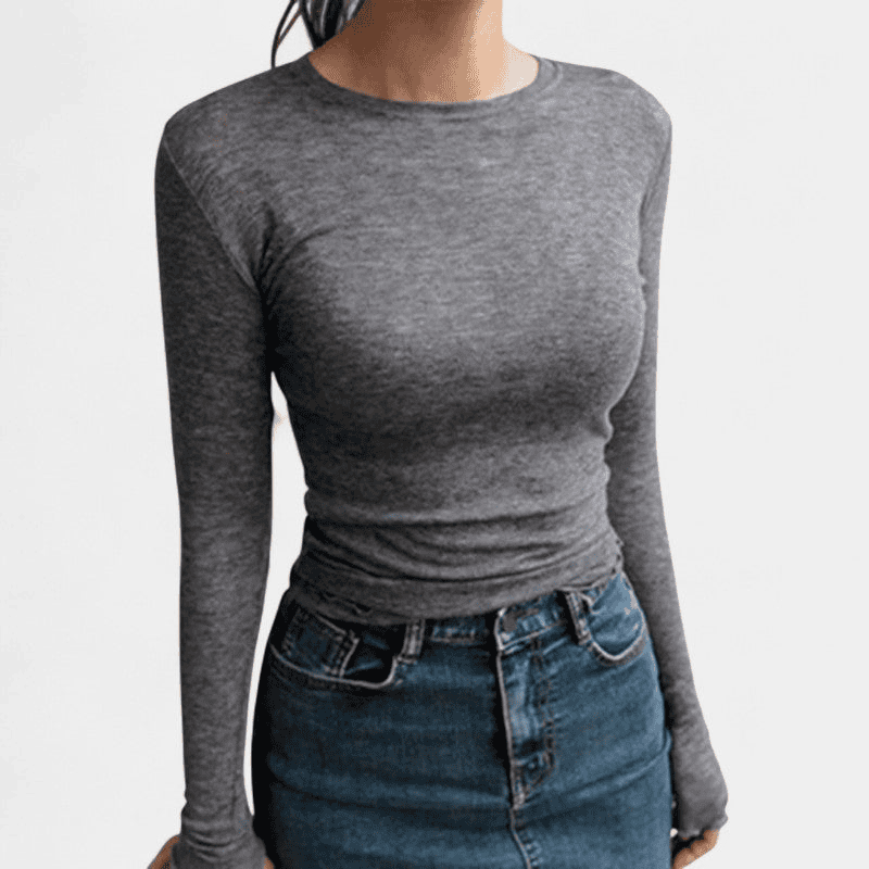 Gleame Shirt met lange mouwen - Casual katoenen lange mouwen shirt voor dames