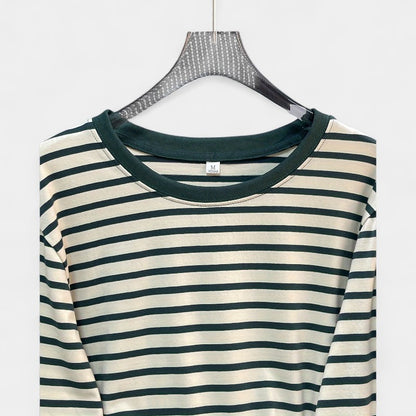 Gleame.-T-shirts &amp; hemden-Gleame T-shirt - Casual T-shirt met gestreepte lange mouwen