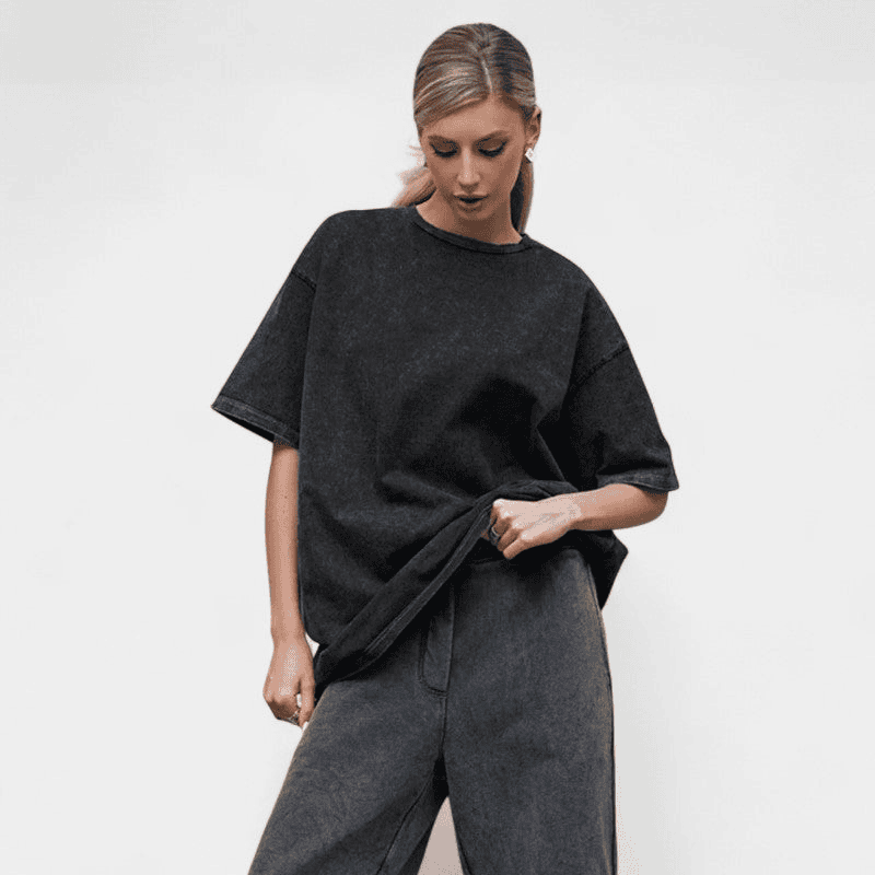 Gleame T-shirt - Oversized casual T-shirt van katoen voor dames