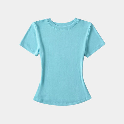  Gleame.-T-shirts &amp; hemden-Gleame T-shirt - Vrouwelijke casual T-shirt met korte mouwen