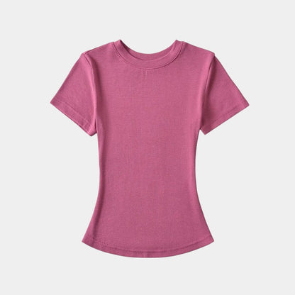  Gleame.-T-shirts &amp; hemden-Gleame T-shirt - Vrouwelijke casual T-shirt met korte mouwen