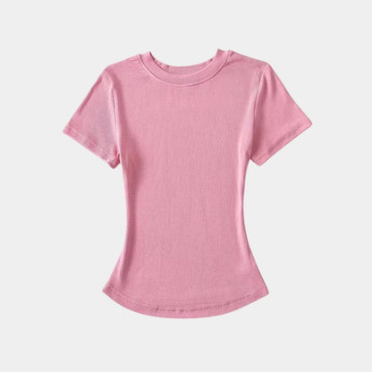  Gleame.-T-shirts &amp; hemden-Gleame T-shirt - Vrouwelijke casual T-shirt met korte mouwen
