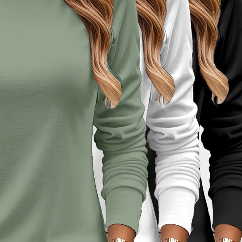 Gleame.-T-shirts &amp; hemden-Gleame T-shirt - Zware casual T-shirt met lange mouwen in verschillende kleuren