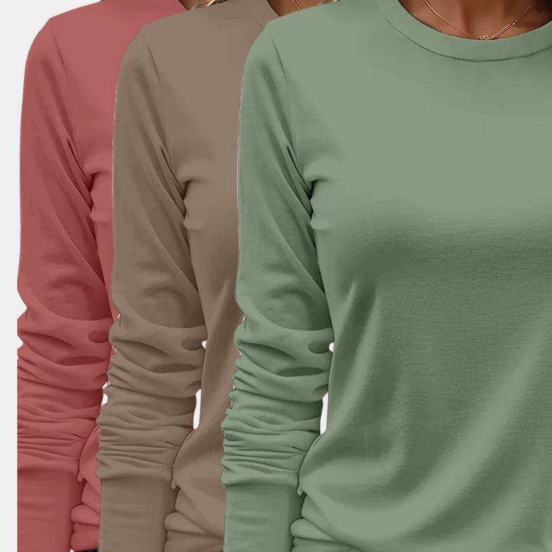 Gleame.-T-shirts & hemden-Gleame T-shirt - Zware casual T-shirt met lange mouwen in verschillende kleuren