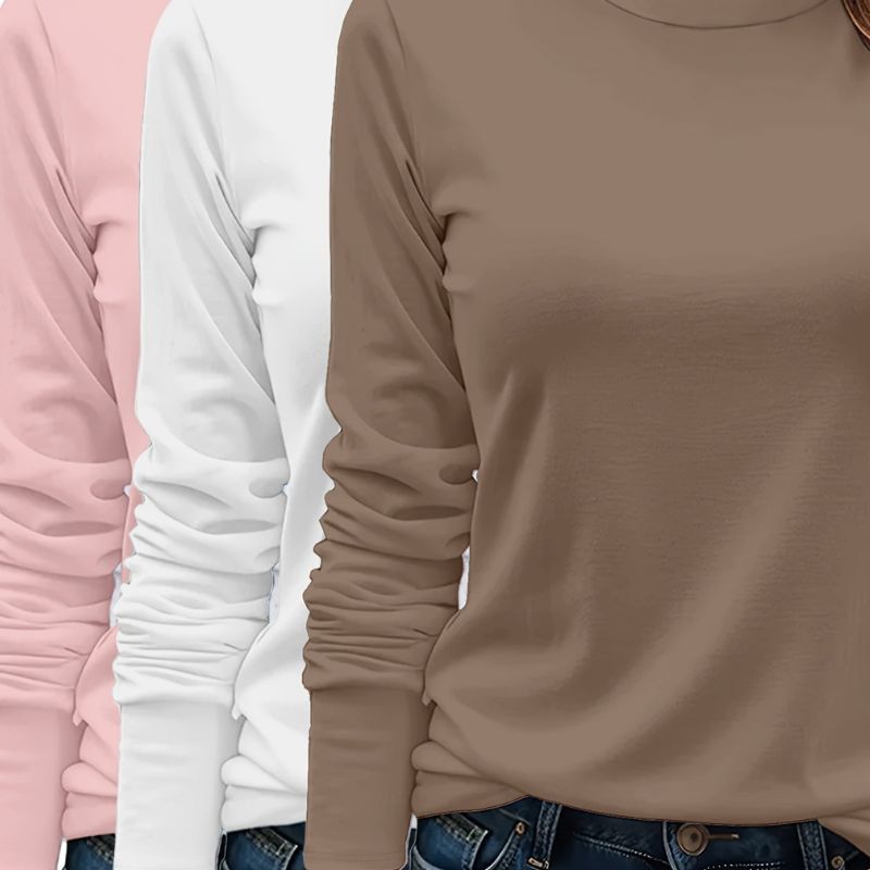 Gleame.-T-shirts & hemden-Gleame T-shirt - Zware casual T-shirt met lange mouwen in verschillende kleuren