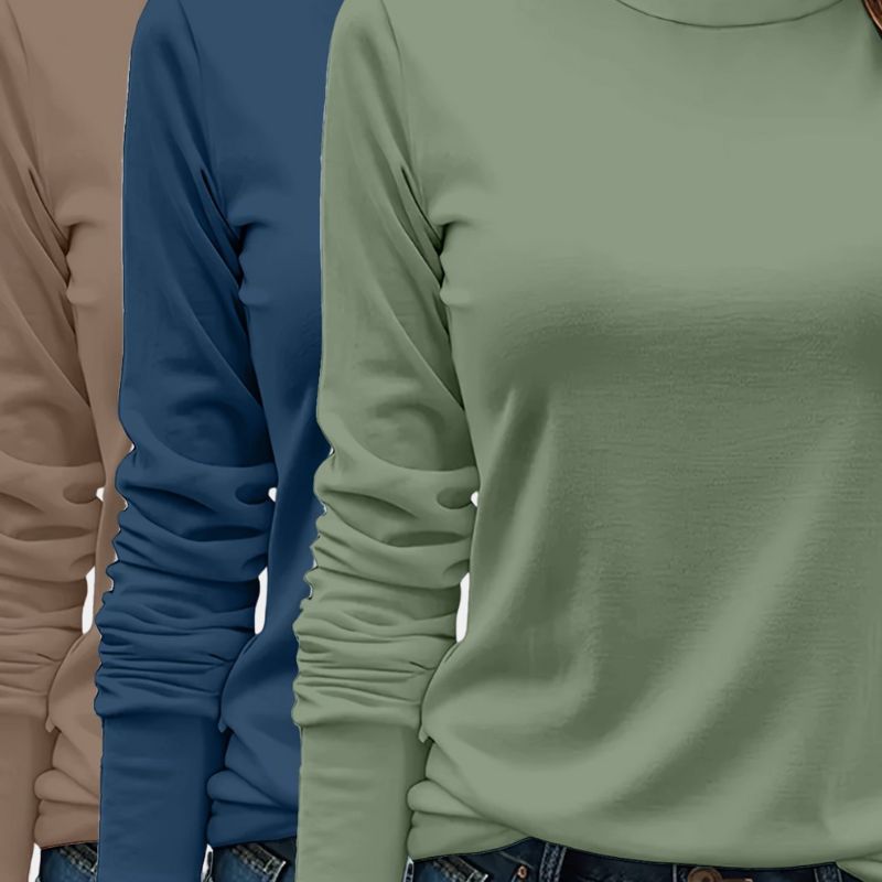 Gleame.-T-shirts & hemden-Gleame T-shirt - Zware casual T-shirt met lange mouwen in verschillende kleuren