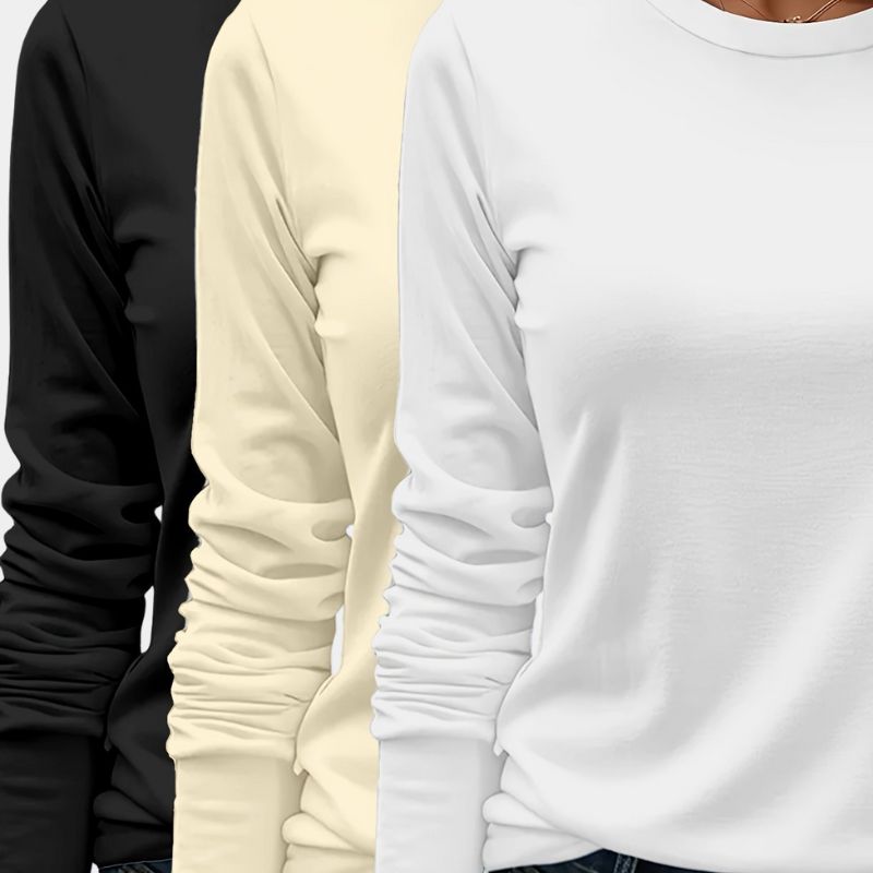 Gleame.-T-shirts & hemden-Gleame T-shirt - Zware casual T-shirt met lange mouwen in verschillende kleuren