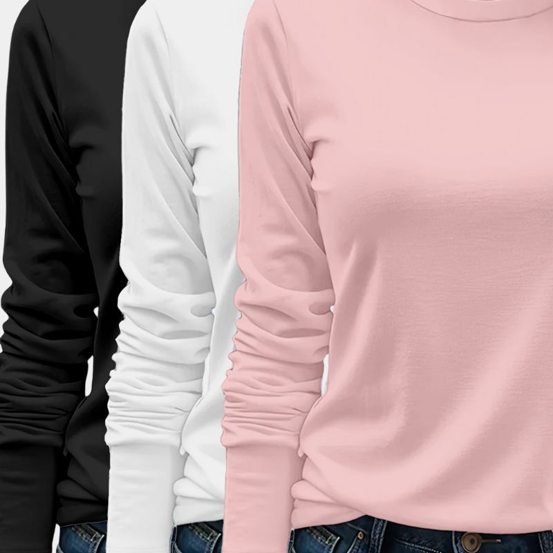 Gleame.-T-shirts & hemden-Gleame T-shirt - Zware casual T-shirt met lange mouwen in verschillende kleuren