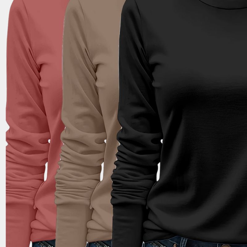 Gleame.-T-shirts & hemden-Gleame T-shirt - Zware casual T-shirt met lange mouwen in verschillende kleuren