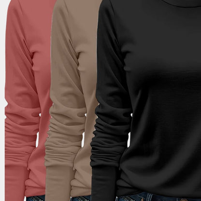 Gleame.-T-shirts &amp; hemden-Gleame T-shirt - Zware casual T-shirt met lange mouwen in verschillende kleuren