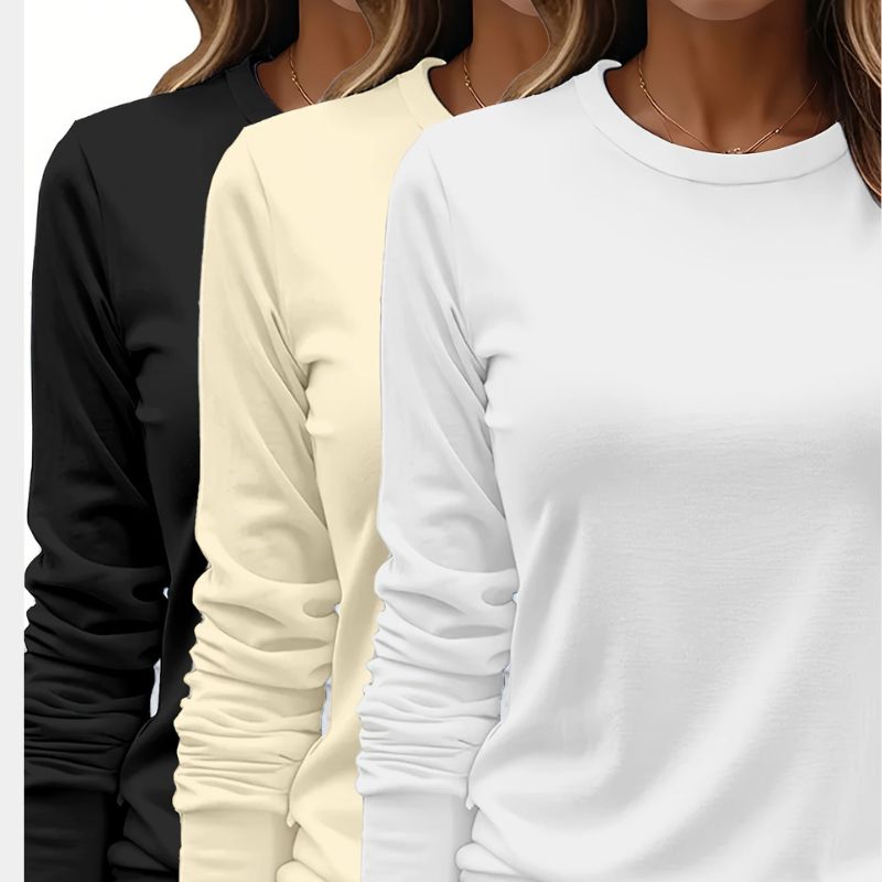 Gleame.-T-shirts & hemden-Gleame T-shirt - Zware casual T-shirt met lange mouwen in verschillende kleuren