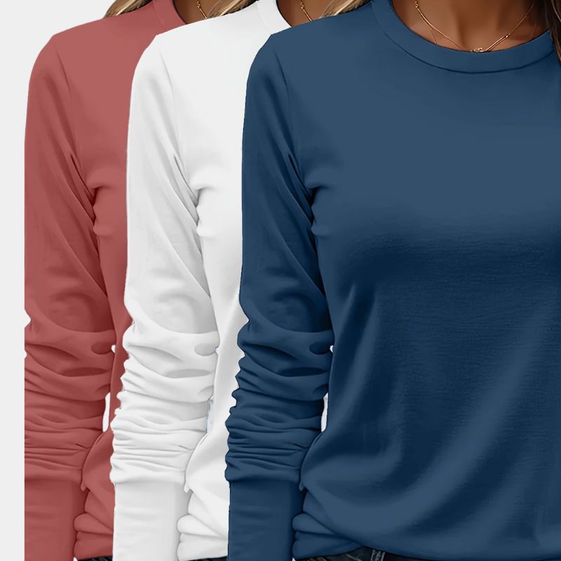 Gleame.-T-shirts & hemden-Gleame T-shirt - Zware casual T-shirt met lange mouwen in verschillende kleuren