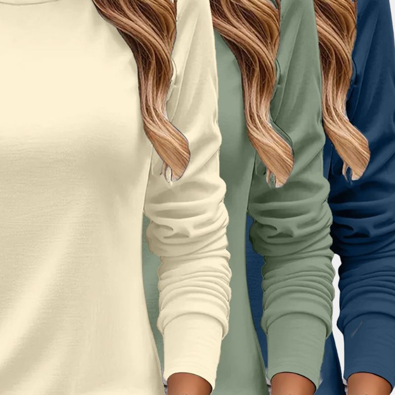 Gleame.-T-shirts & hemden-Gleame T-shirt - Zware casual T-shirt met lange mouwen in verschillende kleuren