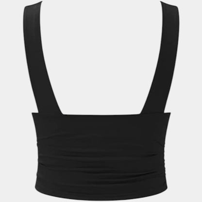 Gleame.-T-shirts &amp; hemden-Gleame Top - Chic dames top met ruches en V-hals