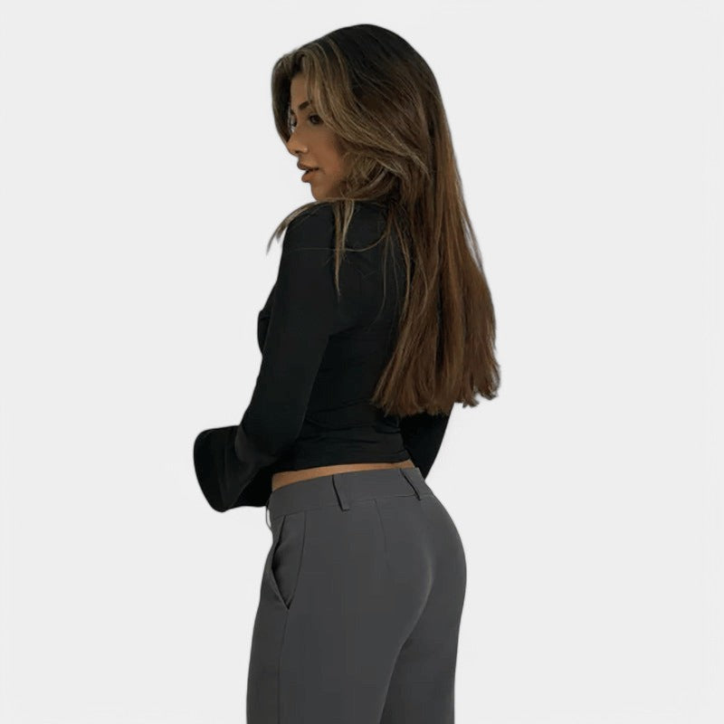 Gleame.-T-shirts &amp; hemden-Gleame Top - Elegante en stijlvolle top met kantdetails
