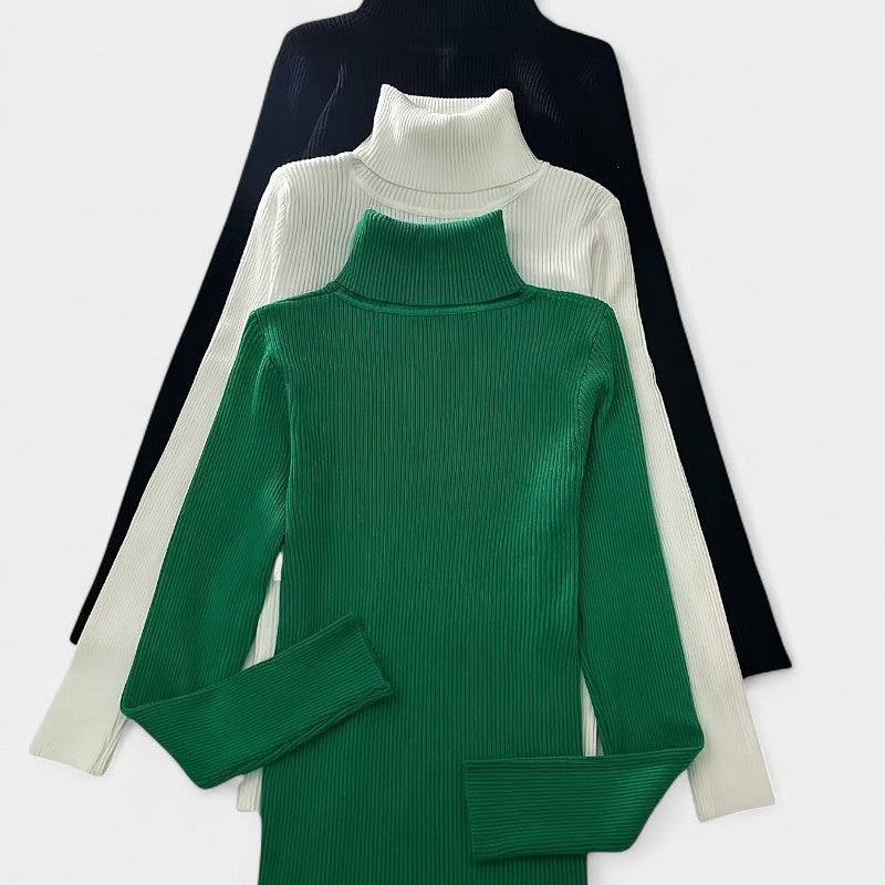 Gleame.-T-shirts &amp; hemden-Gleame trui - casual trui met col en lange mouwen voor dames