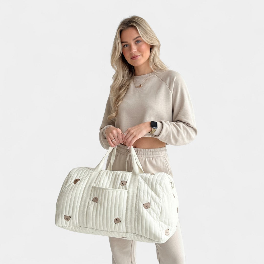 Gleame.-Tote Bag-Gleame Dames Reistas – Gewatteerde tas met ritssluiting en geborduurd dessin