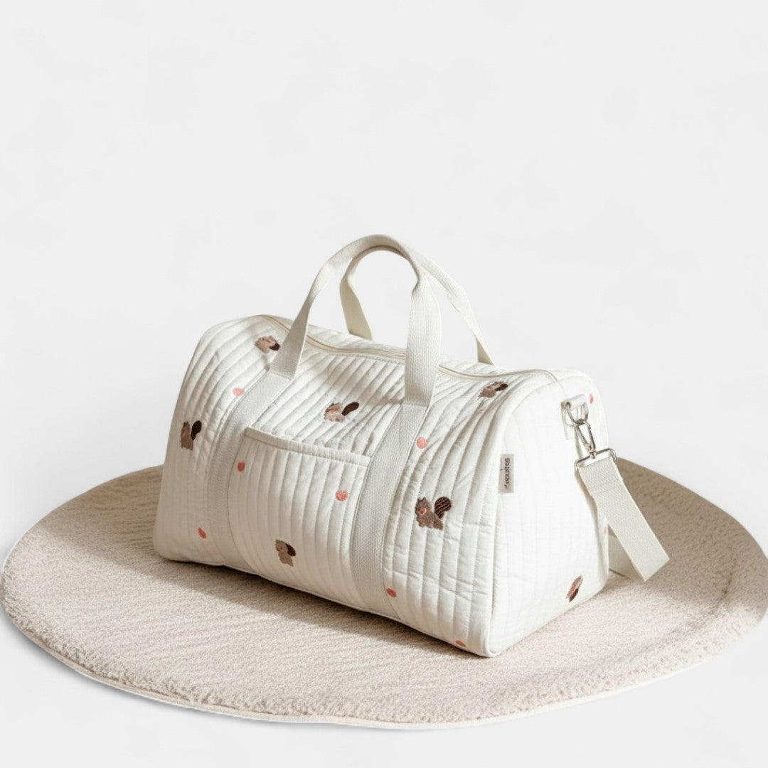 Gleame.-Tote Bag-Gleame Dames Reistas – Gewatteerde tas met ritssluiting en geborduurd dessin