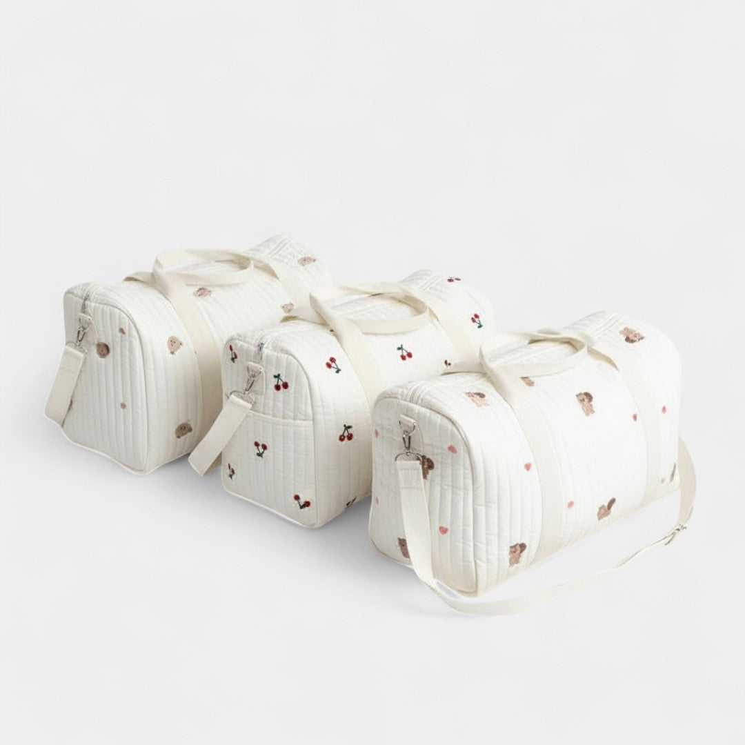 Gleame.-Tote Bag-Gleame Dames Reistas – Gewatteerde tas met ritssluiting en geborduurd dessin