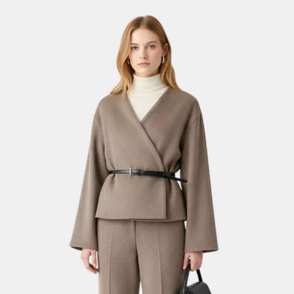 Gleame.-Trui-Gleame | Dames Trui met Overslag en Smalle Ceintuur