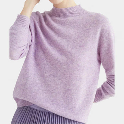 Gleame.-Trui-Gleame | Dames Trui van Wol met Ronde Hals en Lange Mouwen