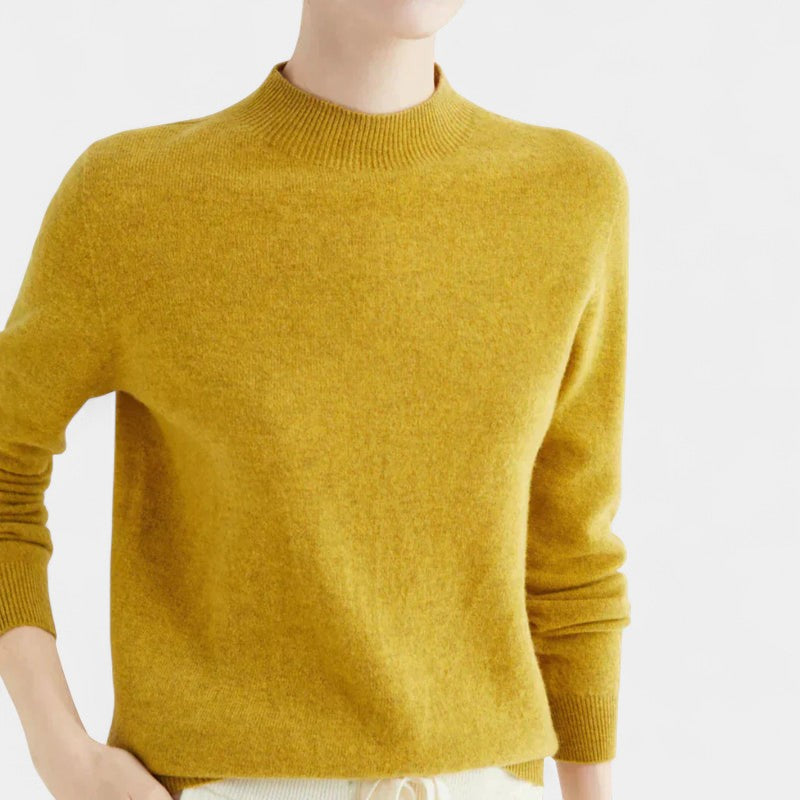 Gleame.-Trui-Gleame | Dames Trui van Wol met Ronde Hals en Lange Mouwen