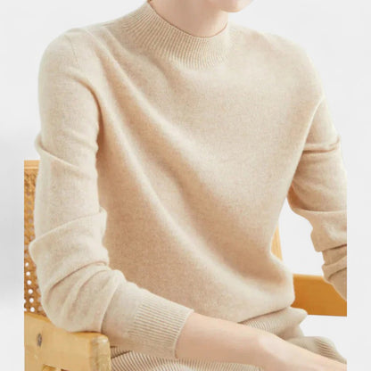 Gleame.-Trui-Gleame | Dames Trui van Wol met Ronde Hals en Lange Mouwen