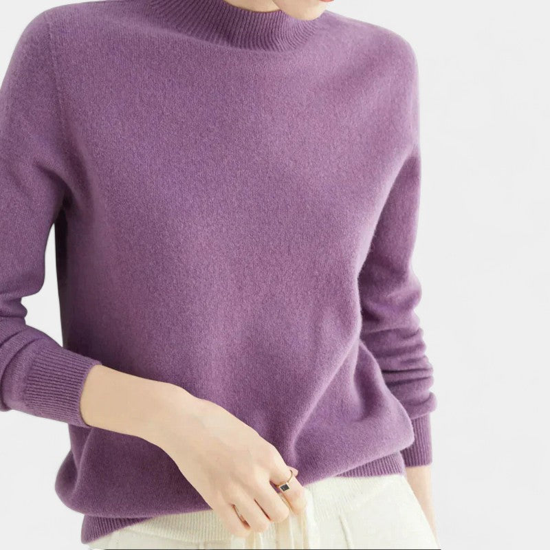 Gleame.-Trui-Gleame | Dames Trui van Wol met Ronde Hals en Lange Mouwen