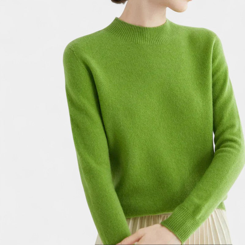 Gleame.-Trui-Gleame | Dames Trui van Wol met Ronde Hals en Lange Mouwen