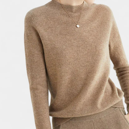 Gleame.-Trui-Gleame | Dames Trui van Wol met Ronde Hals en Lange Mouwen