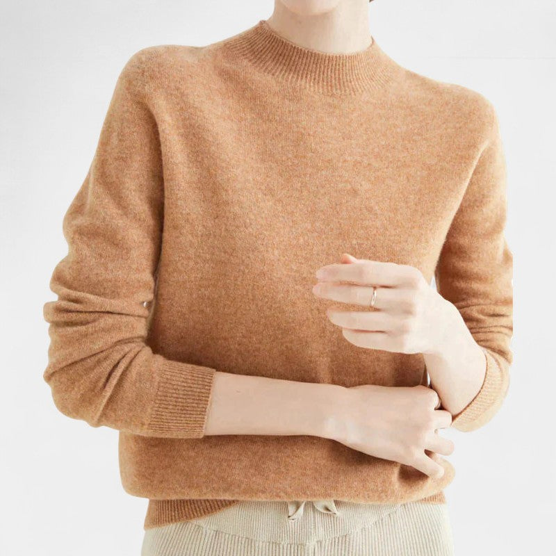 Gleame.-Trui-Gleame | Dames Trui van Wol met Ronde Hals en Lange Mouwen