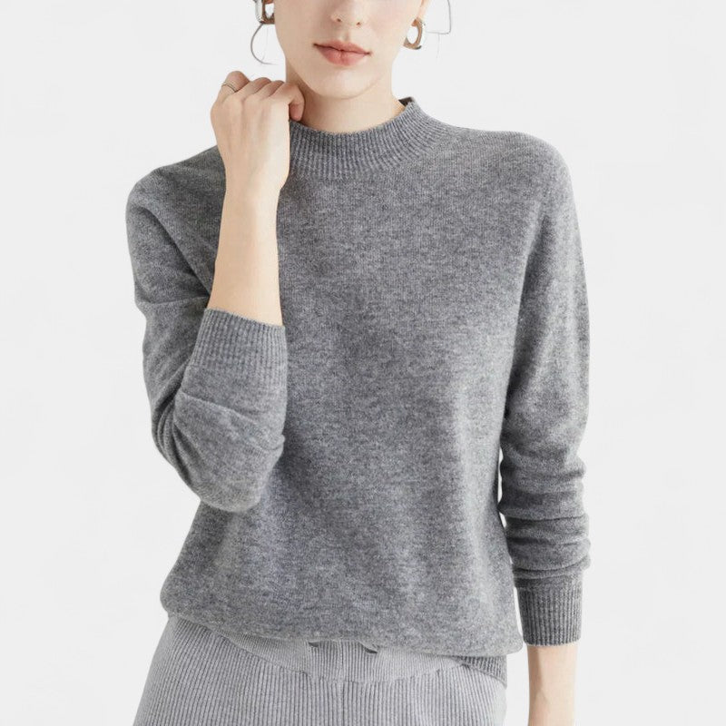 Gleame.-Trui-Gleame | Dames Trui van Wol met Ronde Hals en Lange Mouwen