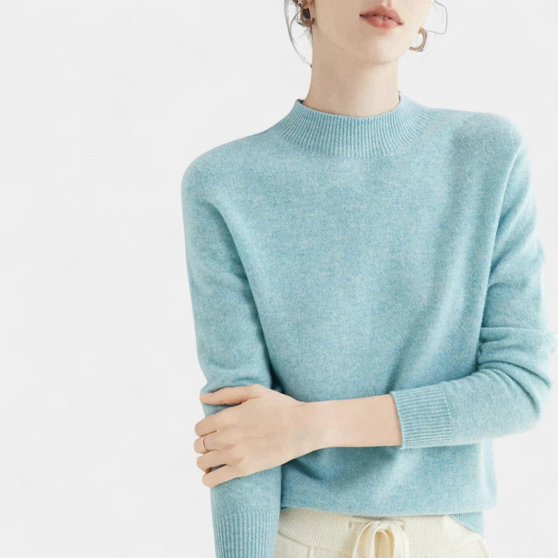 Gleame.-Trui-Gleame | Dames Trui van Wol met Ronde Hals en Lange Mouwen