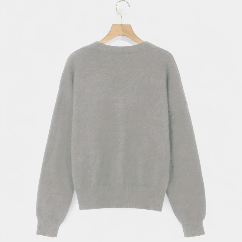 Gleame.-Truien &amp; Vesten-Gleame Cardigan - Casual V-hals cardigan met knopen en lange mouwen