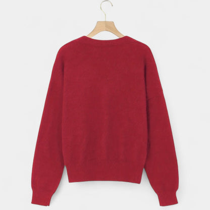 Gleame.-Truien &amp; Vesten-Gleame Cardigan - Casual V-hals cardigan met knopen en lange mouwen