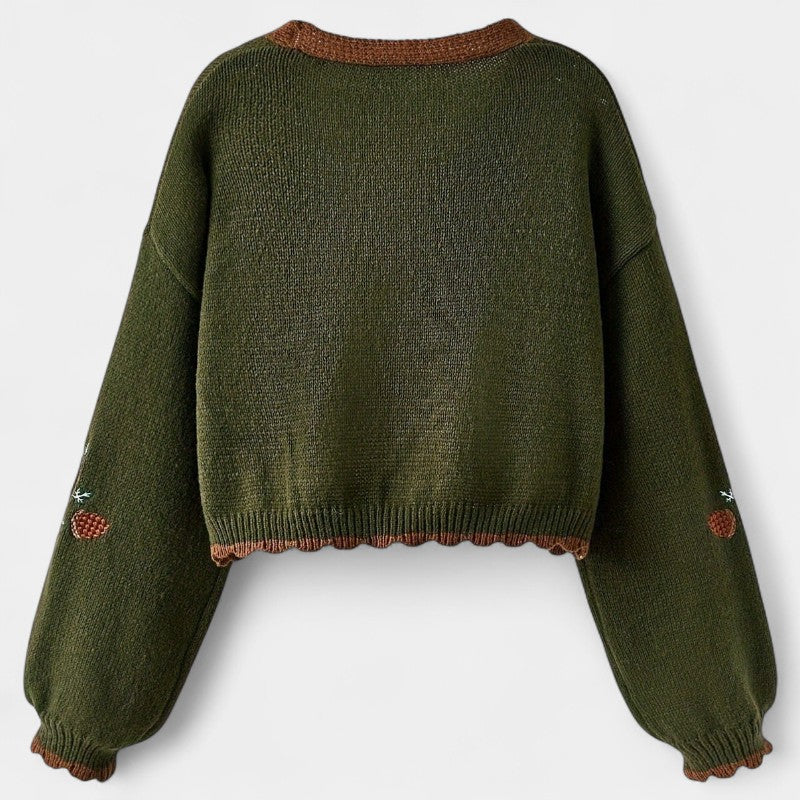 Gleame.-Truien &amp; Vesten-Gleame Cardigan - Casual cardigan met bloemenpatroon en knoopsluiting