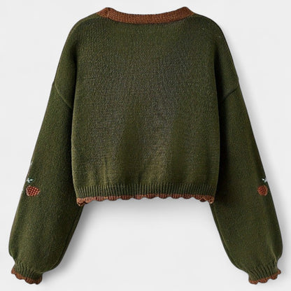 Gleame.-Truien &amp; Vesten-Gleame Cardigan - Casual cardigan met bloemenpatroon en knoopsluiting