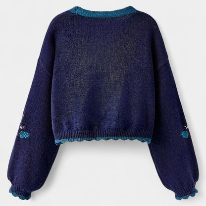 Gleame.-Truien &amp; Vesten-Gleame Cardigan - Casual cardigan met bloemenpatroon en knoopsluiting