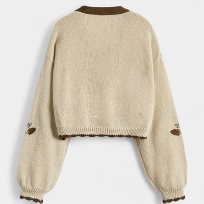 Gleame.-Truien &amp; Vesten-Gleame Cardigan - Casual cardigan met bloemenpatroon en knoopsluiting